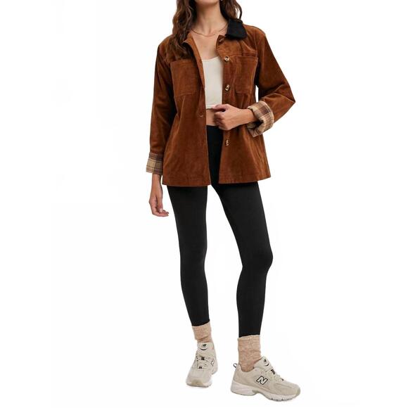 NEW BLUIVY connie corduroy barn coat in brown - Picture 7 of 7